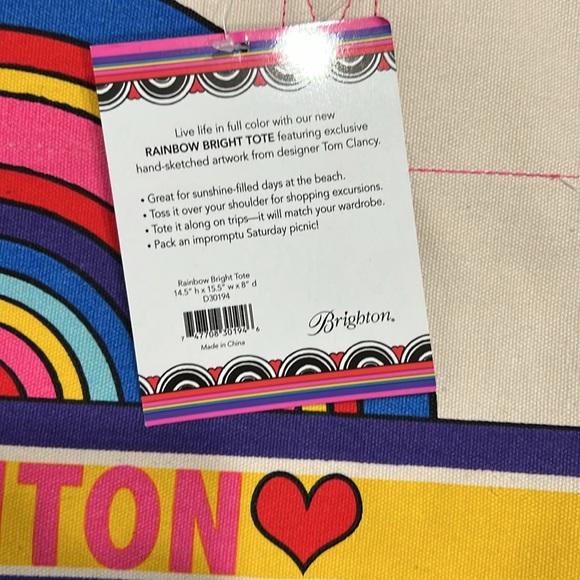 NWT Brighton Rainbow Bright Tote Pride month - Picture 3 of 7
